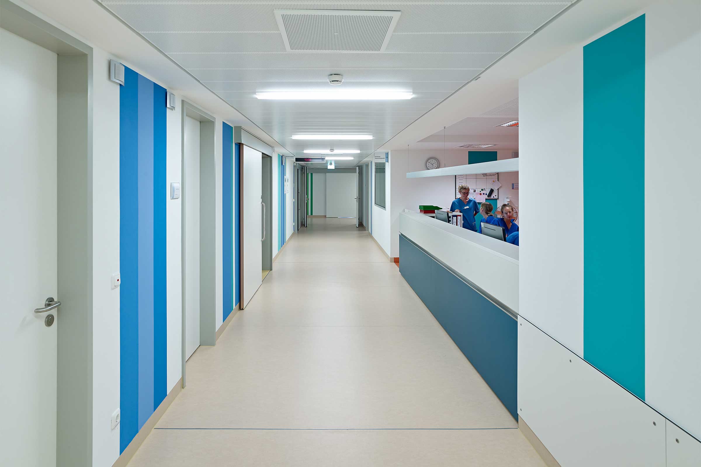 Pralno odporna stenska barva StoColor PuraClean na stenah bolnišnice.